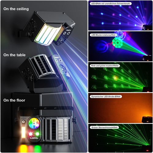 cumpără Utilaje pentru scenă Bon Audio ZQ05198 Bee Eye 5in1 Efect Strobe – Stroboscop în Chișinău 