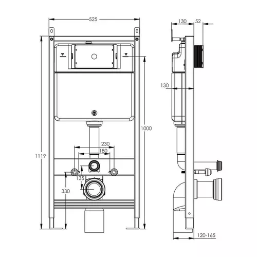 Instalatie pentru toaleta Volle Master Evo 212010 