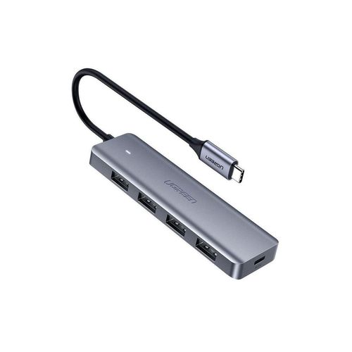cumpără Adaptor de rețea USB Ugreen 73364 / HUB 4in1 Type-C 3.0 to 4*USB-A 3.0, up to 5Gpbs CM219, Grey în Chișinău 