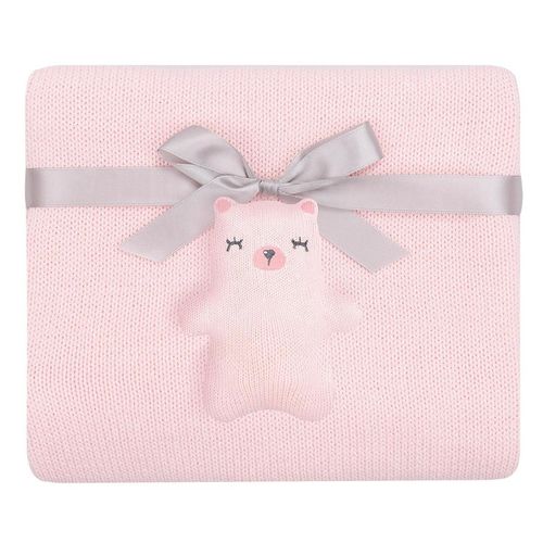 cumpără Set de perne si plapume Kikka Boo 31103010049 Paturica crosetata din bumbac Bear with me Pink în Chișinău 