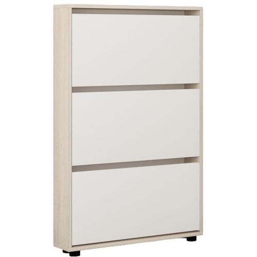 купить Полка для обуви Mobildor-Lux Leo Slim 100x16x125H cm Sonoma/White в Кишинёве 
