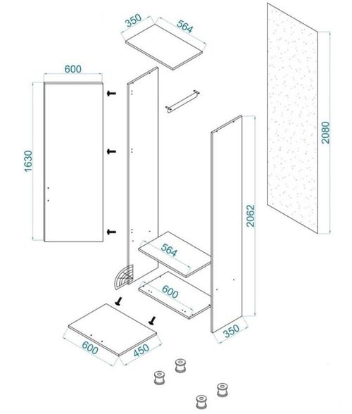 купить Мебель для прихожей Arta Mobilei Прихожая   Urban 2,5,3,4 (AM84) в Кишинёве 