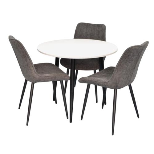 купить Комплект стол и стулья Evelin di Costacurta стол DT-404-3B + 3 стула YTC-055B Dark grey в Кишинёве 