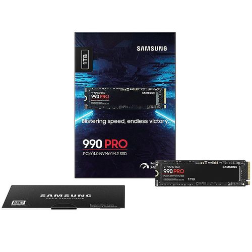 купить Внутрений высокоскоростной накопитель 1TB SSD PCIe 4.0 x4 NVMe 2.0 M.2 Type 2280 Samsung 990 PRO MZ-V9P1T0BW, Read 7450MB/s, Write 6900MB/s (solid state drive intern SSD/внутрений высокоскоростной накопитель SSD) в Кишинёве 