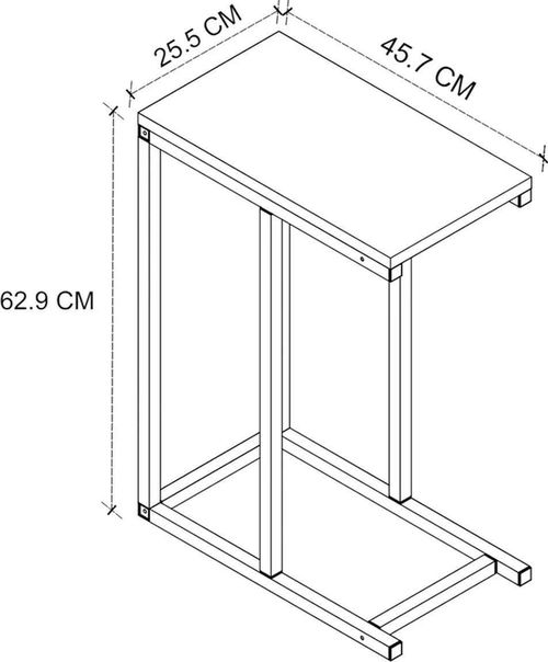 cumpără Măsuţă cafea Nex Home Masuta laterala, metal 45x25 cm, Alb (22-45-01) în Chișinău 