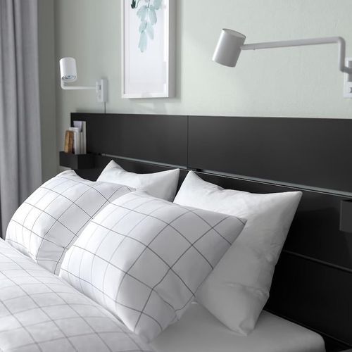 купить Кровать Ikea Nordli с изголовьем 160х200 Anthracite в Кишинёве 