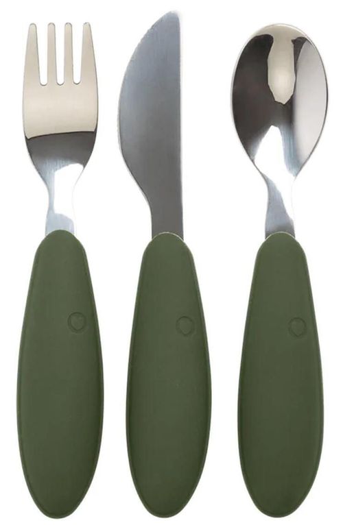 cumpără Seturi pentru hrănire bebelușilor BIBS 4340218 Set tacamuri din otel inoxidabil Hunter Green în Chișinău 