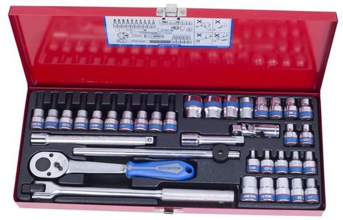 cumpără Set de unelte de mână King Tony 3034MR набор 3/8" торцевых головок, E-тип, насадок бит TORX, принадлежностей, 34 пр. în Chișinău 