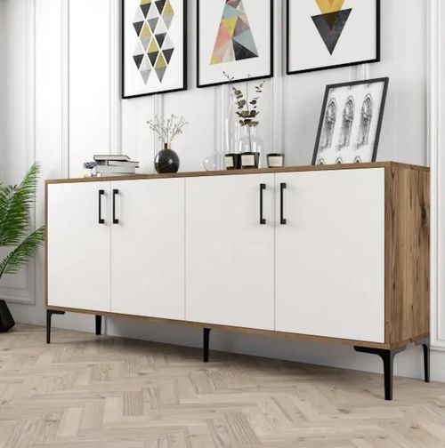 cumpără Casetieră Trendy Kiev, Nuc, Alb 180x78x35cm în Chișinău 