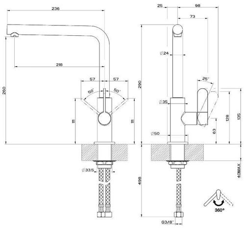 cumpără Bateria bucătărie Gessi 50105-031 Helium Chrome în Chișinău 