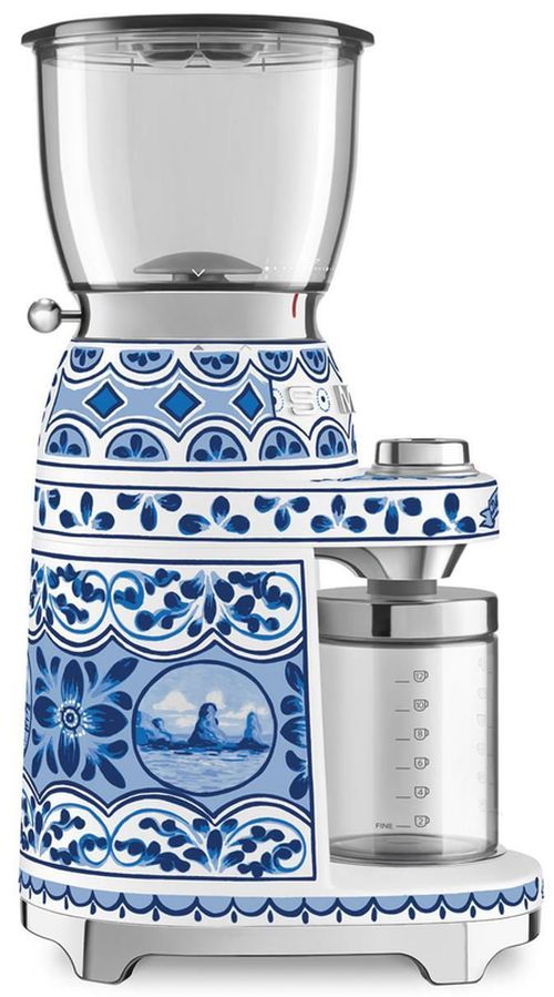 купить Кофемолка SMEG CGF01DGBEU Blu Mediterraneo Dolce&Gabbana в Кишинёве 