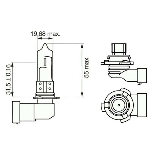 cumpără Lampă auto Bosch HB4 Pure Light 12V 51W P22d (carton) (1987302153) în Chișinău 