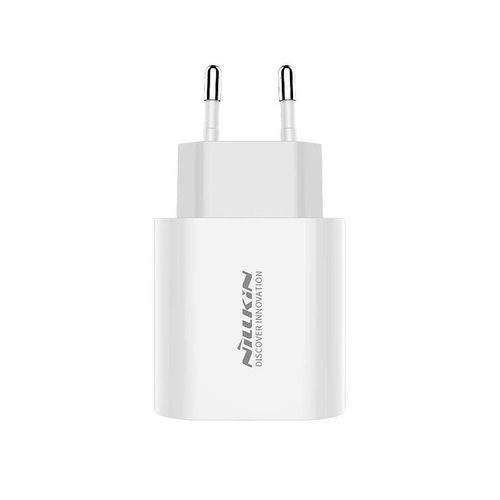 купить Адаптер питания Wall Charger Nillkin Bijou PD 18W Type C (NKA09e), White Input: 100-240V ~50/60Hz, Max0.6A, Output: 5.0V-2.0A Type C  interface - Plug and use в Кишинёве 