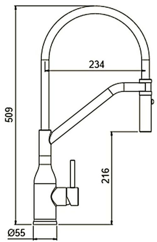 купить Смеситель кухонный Gappo G4098-16 Negru (chiuveta plus) в Кишинёве 