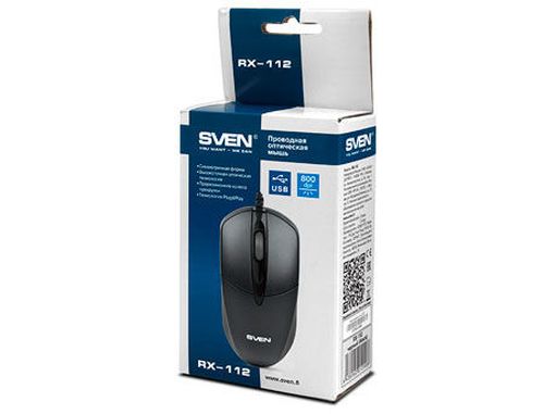 купить Mouse SVEN RX-112 black, PS/2 (mouse/мышь) в Кишинёве 
