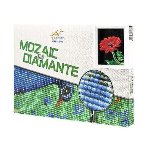 купить Картина по номерам Art Gallery JS20046 Mozaic cu diamante 20x30cm Floarea rosie в Кишинёве 