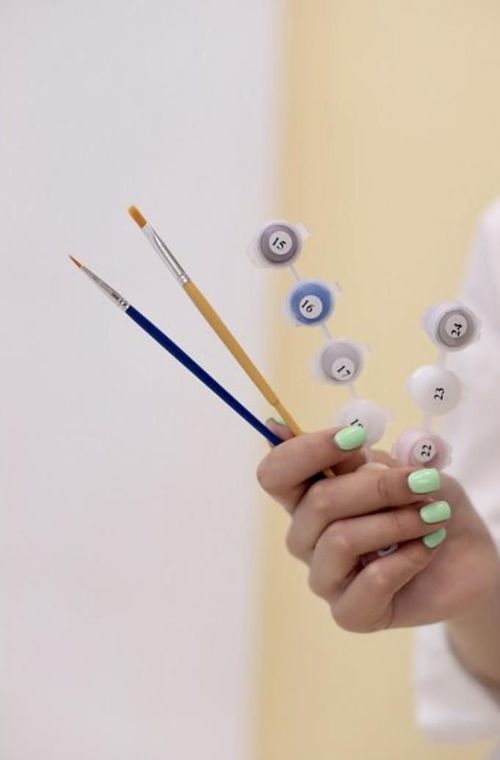 купить Картина по номерам BrushMe BS5379FC (fără cutie) Buldog francez în culori de curcubeu в Кишинёве 