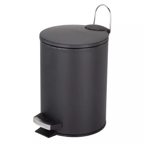 cumpără Coș de gunoi Bisk 07514 cu pedala 3L BASIC negru-mat în Chișinău 