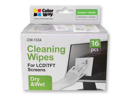 купить ColorWay CW-1334 Cleaning Wipes Dry/Wet - 16pcs в Кишинёве 
