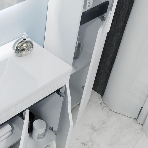 cumpără Dulap penal Bayro Positano 350x1900 универсальный, белый мат în Chișinău 
