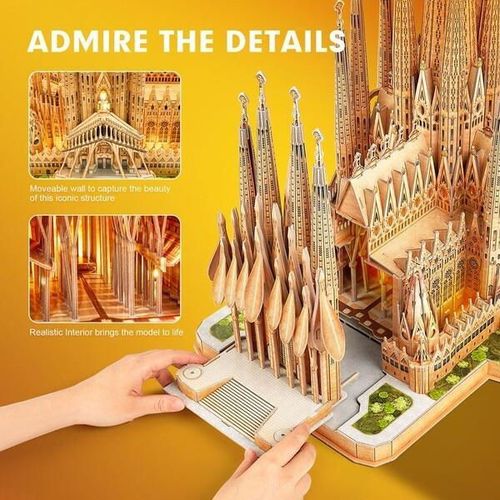 cumpără Set de construcție Cubik Fun L530h 3D Puzzle Sagrada Familia (Led) în Chișinău 