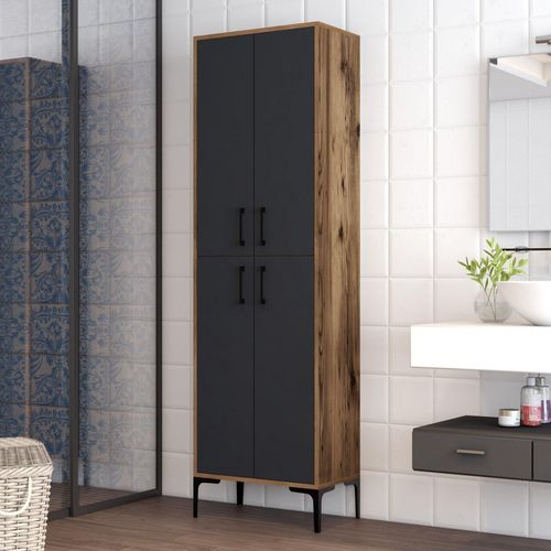 cumpără Dulap penal Trendy Berlin A-Nuc, Antracit 60x200x35cm, multifunctionala (GTR006632) în Chișinău 