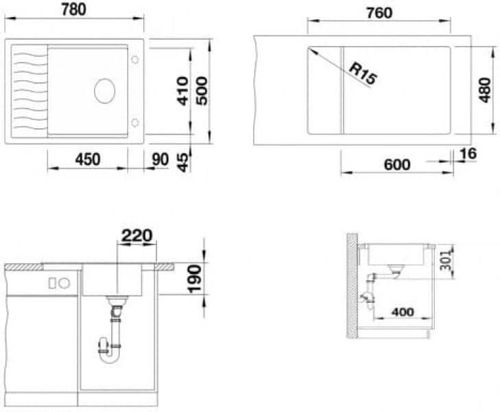 cumpără Chiuvetă bucătărie Blanco Elon XL 6S (524851) în Chișinău 