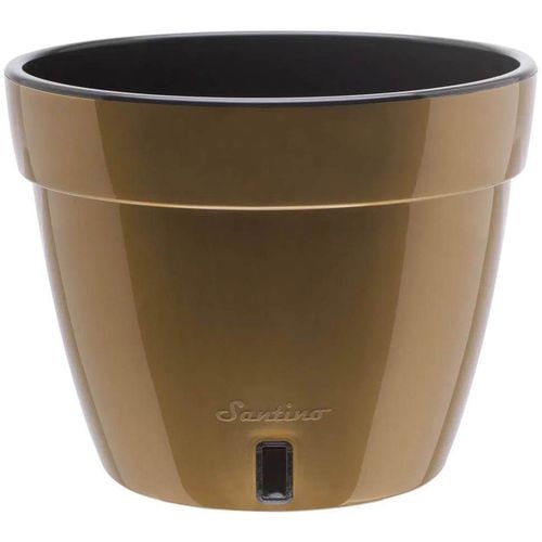 cumpără Ghiveci pentru flori Santino Asti (12.0L, Auriu/Negru) în Chișinău 