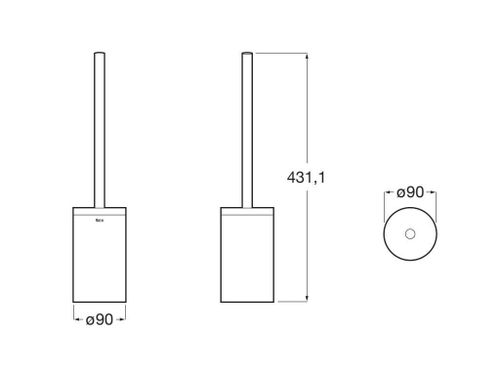 купить Ёршик для унитаза Roca Hotels Round A817586C00 в Кишинёве 