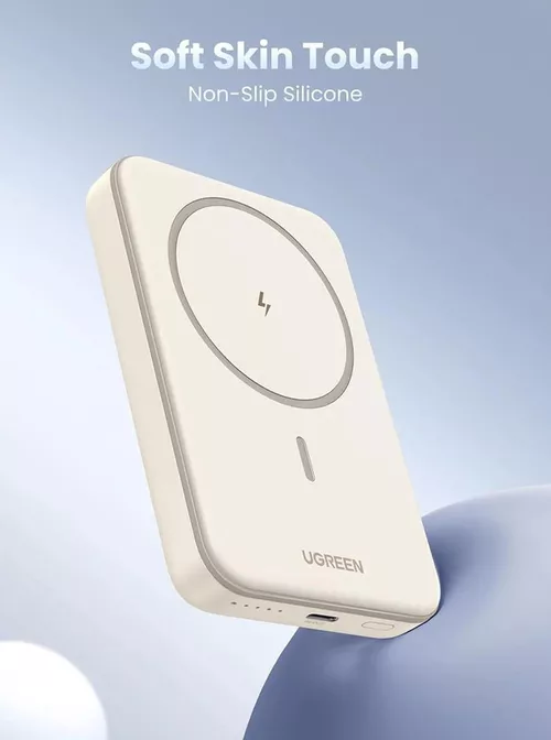 cumpără Acumulator extern USB (Powerbank) Ugreen 25208 Mini Magnetic Wireless Qi 10000mAh, Beige în Chișinău 