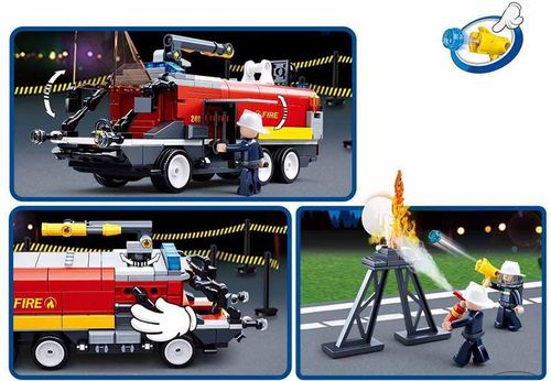 купить Конструктор Sluban B0808 Set de construcție Mașină de pompieri din aeroport, 381 elem. в Кишинёве 