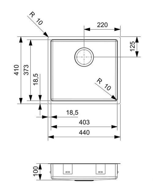 cumpără Chiuvetă bucătărie Reginox R38475 New Jersey 40x37 10 cm-CC în Chișinău 