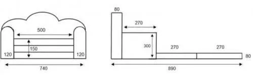 купить Диван Albero Mio V110 Velvet Coфа беж в Кишинёве 
