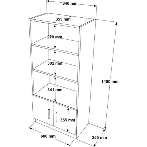купить Офисный стеллаж Trendy VO4-OB 63x140x37cm, raft de carti в Кишинёве 