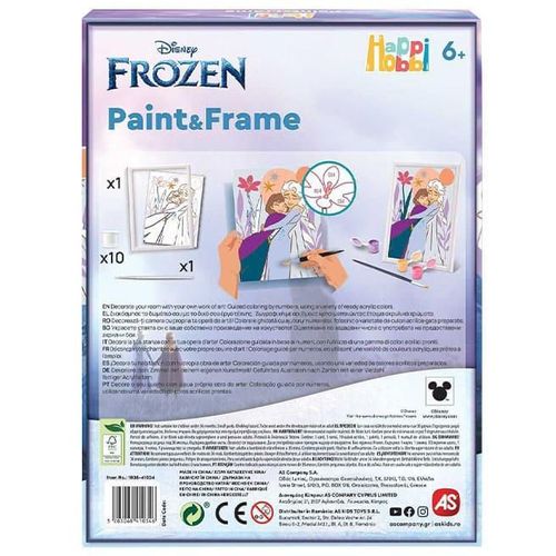купить Картина по номерам As Kids 1038-41034 Pictură pe numere Frozen, Happi Hobbi, 1014D в Кишинёве 