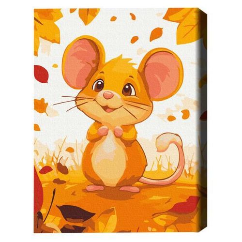 cumpără Tablou pe numere BrushMe KBS0165FC 30x40сm (fără cutie) Șoricel în Chișinău 