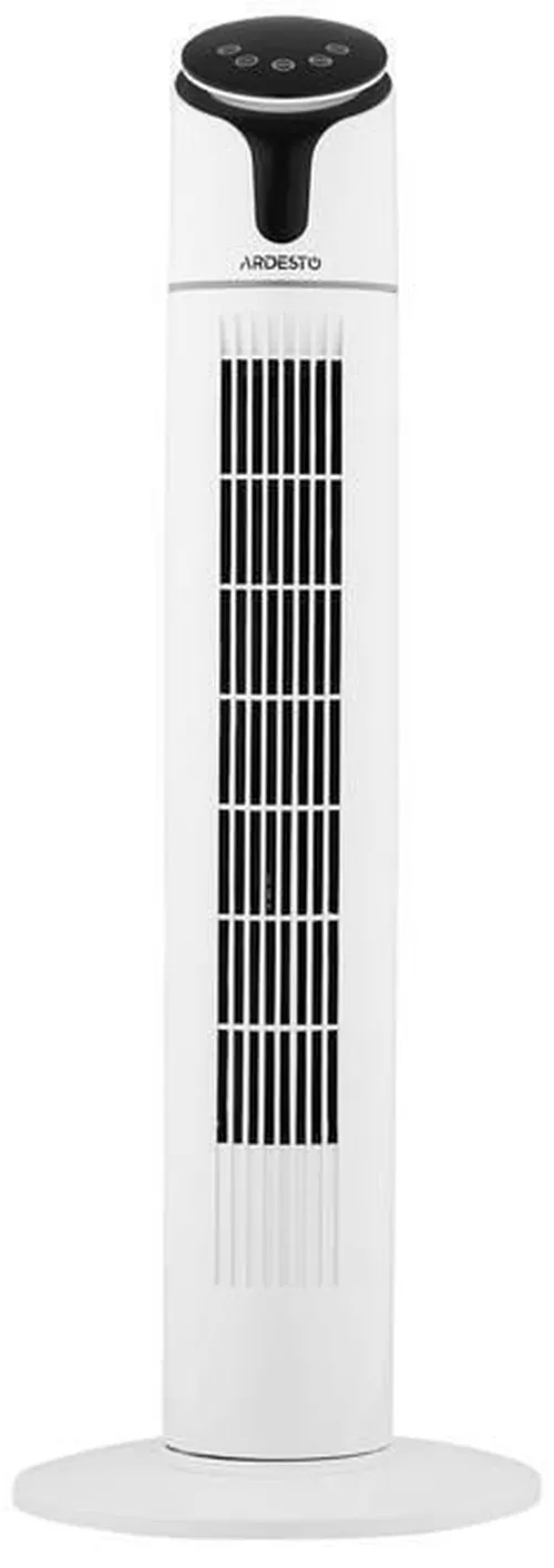 купить Вентилятор напольный Ardesto FNT-R44X1WY22 колонного типа, высота 110 см, дисплей, таймер, пульт ДУ, металлик в Кишинёве 
