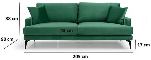 cumpără Canapea Trendy Papira 90x88x205cm (3 locuri) în Chișinău 