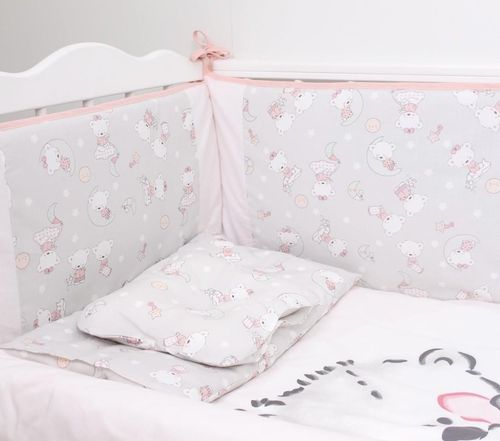 купить Детское постельное белье PernaMea Set lenjerie 8 piese Teddy love Pink (PM.100262/8) в Кишинёве 