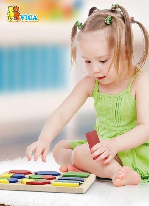 купить Головоломка Viga 58573 Puzzle sortator cu forme geometrice si fractii в Кишинёве 