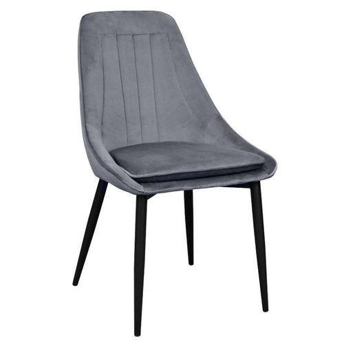 cumpără Scaun Deco Florida Dark Grey сatifea HLR21 + black Legs în Chișinău 