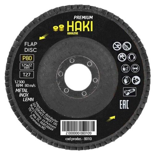 cumpără Disc de șlefuire Haki 8010 лепестковый торцевой Ø125 P80 în Chișinău 