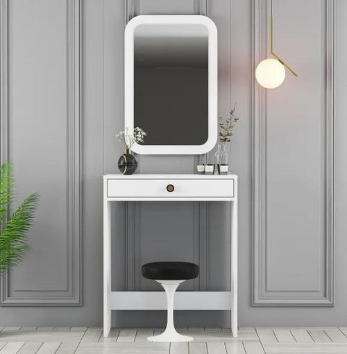 cumpără Măsuţa de toaletă Trendy Oglinda Lizbon Alba (masa de machiaj) (GTR001458) în Chișinău 