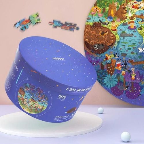 cumpără Puzzle Mideer MD3075 Puzzle rotund O zi în pădure, 150 elem. în Chișinău 