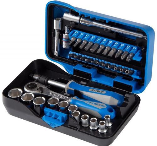 cumpără Set de unelte de mână King Tony 2539MR-AM набор 1/4" торцевых головок 6 гран., бит и принадлежностей, 39 пр. în Chișinău 