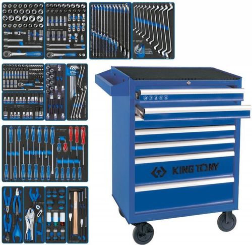 cumpără Sistem de depozitare a instrumentelor King Tony 934-010MRV с инструментом красная, 7 ящика (286 пр.) VAG, MB, OPEL, BMW, Jap. în Chișinău 