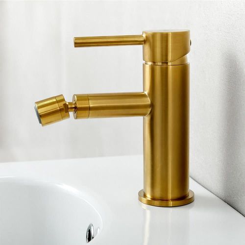 купить Смеситель для биде kfa armatura Moza матовое золото латунь в Кишинёве 