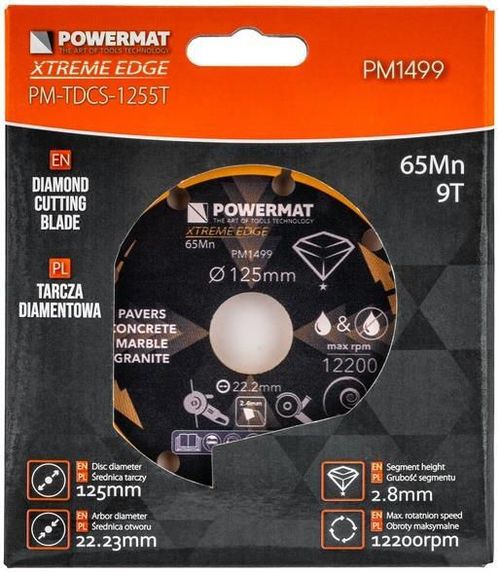 купить Диск отрезной Powermat PM-TDCS-1255T в Кишинёве 