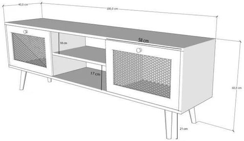купить Тумба напольная для TV Trendy Letoon-180, 180x60x40cm (GTR000258) в Кишинёве 