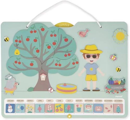 купить Развивающая доска Janod J05464 Calendarul anotimpurilor Engleza в Кишинёве 